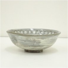 画像2: 京焼　清水久造　三島手刷毛目茶碗（共箱） (2)