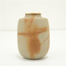 画像4: 備前焼　木村陶峰造　火襷茶入（仕覆付）（保護箱） (4)