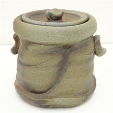 画像2: 備前焼　山本出造　耳付水指（共箱） (2)