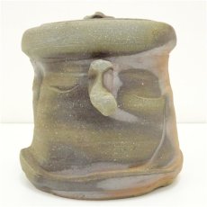 画像4: 備前焼　山本出造　耳付水指（共箱） (4)