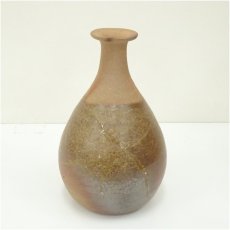 画像2: 備前焼　伊勢崎紳造　辣韮花入（共箱） (2)