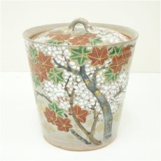 画像2: 世々窯　寿山造　色絵雲錦水指（共箱） (2)