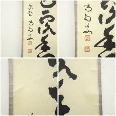 画像6: 前大徳　細合喝堂筆　「桂花露香」一行書　肉筆紙本掛軸（共箱） (6)