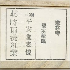 画像5: 前大徳　福本積應筆　「時雨洗紅葉」一行書　肉筆紙本掛軸（共箱） (5)