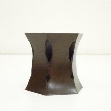 画像4: 一ノ瀬宗辰造　唐銅亀甲鶴蓋置（共箱） (4)