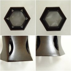 画像6: 一ノ瀬宗辰造　唐銅亀甲鶴蓋置（共箱） (6)