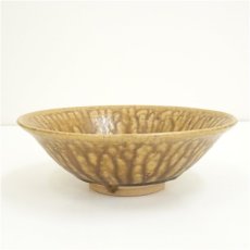 画像2: 京焼　岡本彰造　伊羅保菓子鉢（共箱） (2)