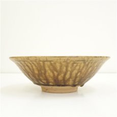 画像4: 京焼　岡本彰造　伊羅保菓子鉢（共箱） (4)