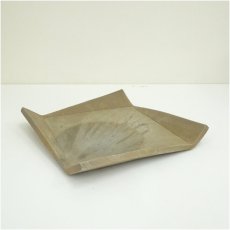 画像2: 備前焼　山本出造　角皿（共箱） (2)
