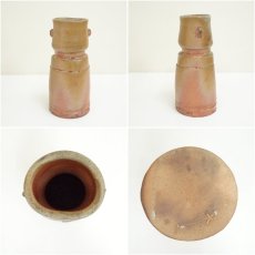 画像6: 備前焼　藤原恭助造　志野耳付花入（共箱） (6)