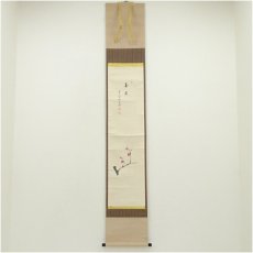 画像1: 前大徳　藤井誡堂筆　「春光」桜画賛　肉筆紙本掛軸（共箱） (1)