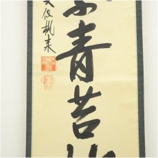 画像4: 大徳寺　尾関桃林筆　「紅葉青苔地」一行書　肉筆紙本掛軸（共箱） (4)