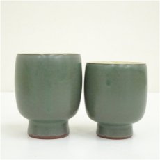 画像3: 佐渡無名異焼　人間国宝　伊藤赤水造　夫婦湯呑（共箱） (3)