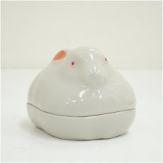 画像4: 京焼　石田来之助造　干支卯香合（共箱） (4)