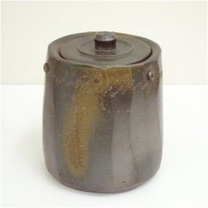 画像2: 備前焼 伊勢崎紳造 面取水指(共箱) (2)