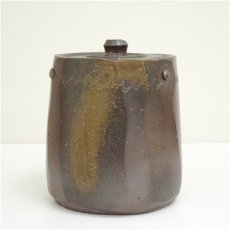 画像3: 備前焼 伊勢崎紳造 面取水指(共箱) (3)