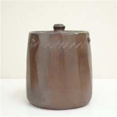 画像4: 備前焼 伊勢崎紳造 面取水指(共箱) (4)