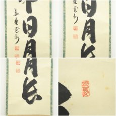 画像6: 大徳寺　長谷川寛州筆　「壷中日月長」一行書　肉筆紙本掛軸（共箱） (6)