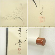 画像7: 大徳寺　小林太玄筆　秋月　短歌　宗峯筆　月にすすき画賛　肉筆紙本掛軸（保護箱） (7)