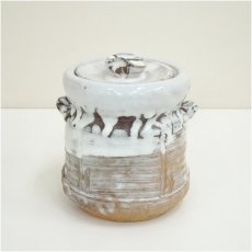 画像2: 萩焼　渋谷泥詩造　水指（共箱） (2)