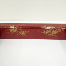 画像3: 道場宗廣造　朱塗四季の花蒔絵炉縁（共箱） (3)