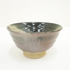 画像2: 河井武一造　灰釉掛分茶碗（共箱） (2)