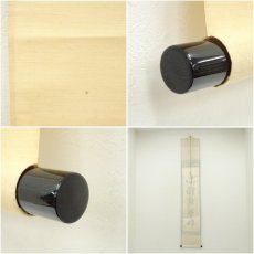 画像8: 大徳寺　細合喝堂筆　「白鶴舞老松」一行書　肉筆紙本掛軸（共箱） (8)