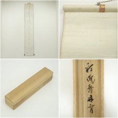 画像8: 前大徳　藤井誡堂筆　「彩風舞丹雪」一行書　肉筆紙本掛軸（共箱） (8)