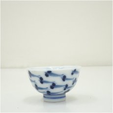 画像4: 作家物 染付メダカ文盃(保護箱) (4)