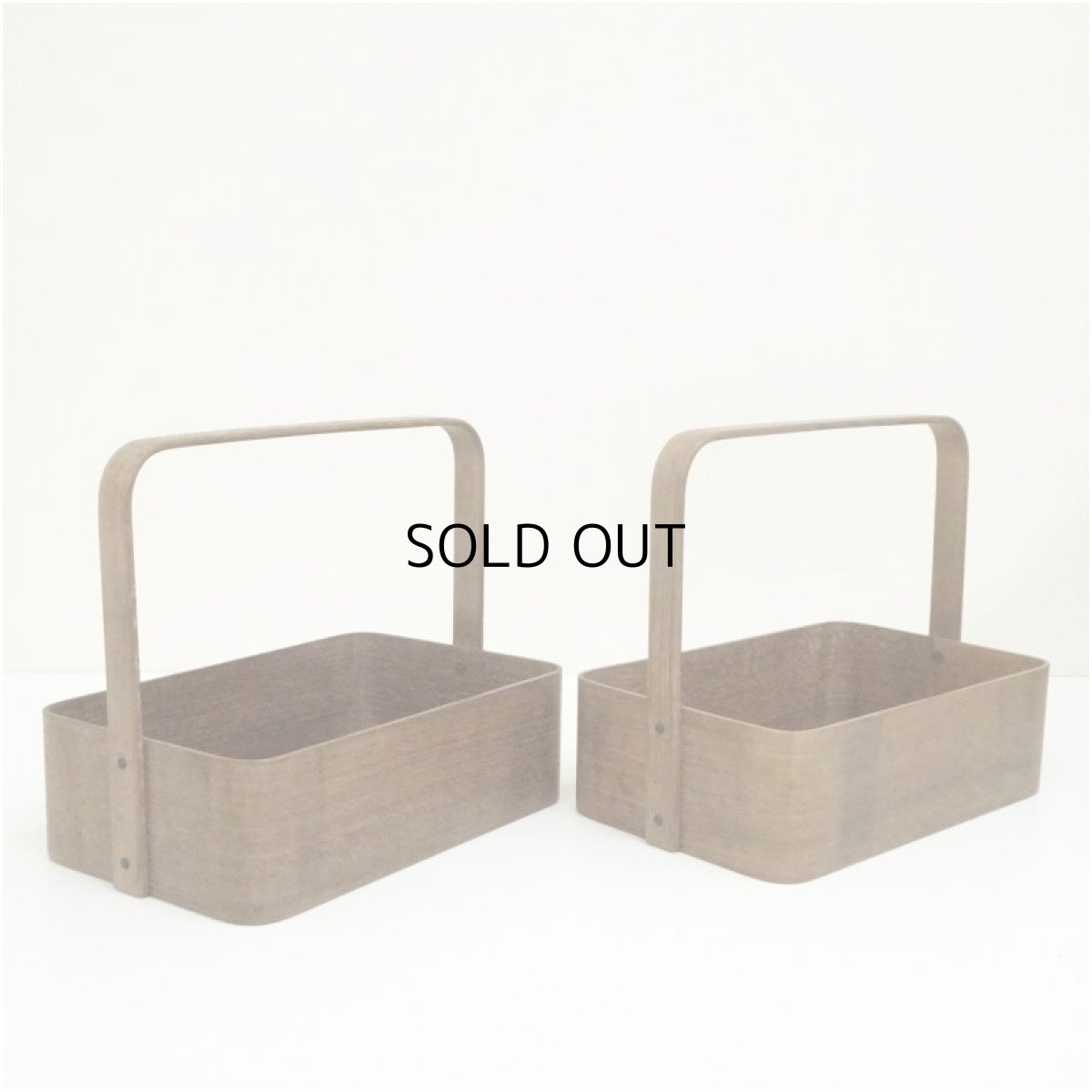 画像3: 木地手付莨盆2組揃（保護箱） (3)