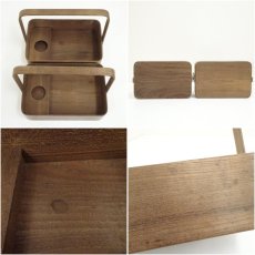 画像6: 木地手付莨盆2組揃（保護箱） (6)