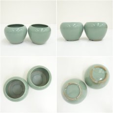 画像7: 木地手付莨盆2組揃（保護箱） (7)