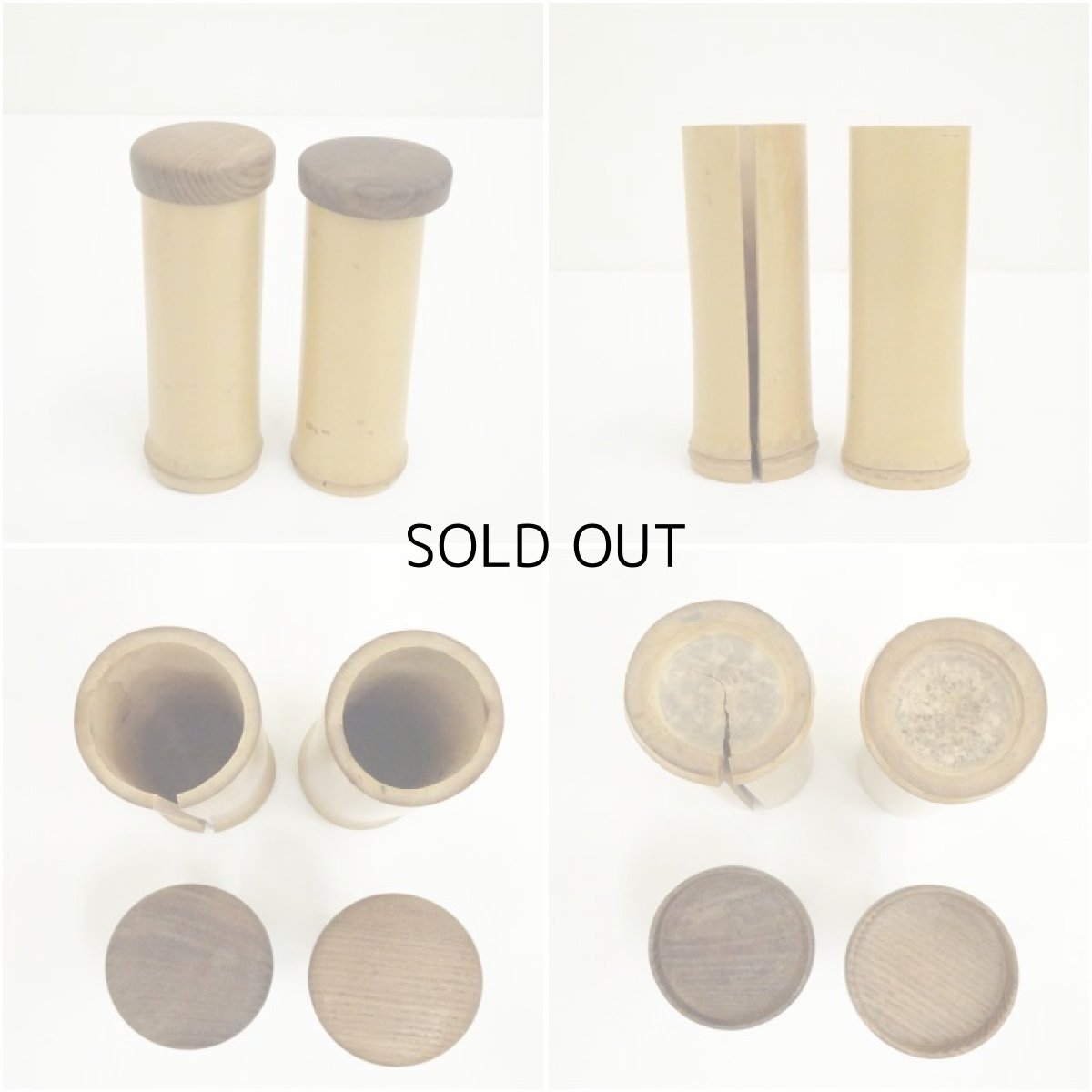 画像8: 木地手付莨盆2組揃（保護箱） (8)