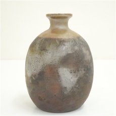 画像4: 備前焼　藤本道生造　徳利・猪口セット（共箱） (4)