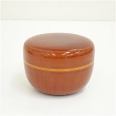 画像2: 春慶塗平棗（堀内家十二代　宗完　兼中斎書付） (2)