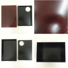 画像13: 溜塗茶箱セット (13)