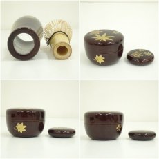 画像9: 溜塗茶箱セット (9)