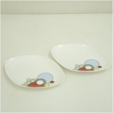 画像2: ノリタケ　フランクロイドライト　菱形プレート2客（箱付） (2)