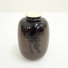 画像2: 京焼　笹田有祥造　模在中庵肩衝茶入（共箱）　□z (2)