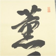 画像4: 前大徳　澤梁堂筆　「薫風自南来」一行書　肉筆紙本掛軸（共箱） (4)