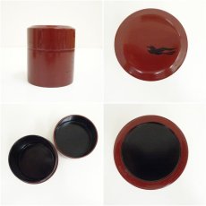 画像6: 田中宗凌造　卯花に郭公面中次棗（共箱） (6)