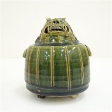 画像3: 白山窯　山田正和造　織部獅子香炉（共箱） (3)