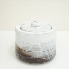 画像2: 萩焼　小高正峰造　水指（替蓋付）（共箱） (2)