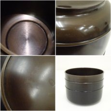 画像8: 金森紹栄造　唐銅皆具（共箱） (8)