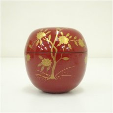 画像3: 田中宗凌造　枇杷に千鳥丸棗（共箱） (3)