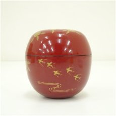 画像4: 田中宗凌造　枇杷に千鳥丸棗（共箱） (4)