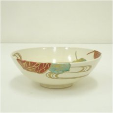 画像2: 京焼　弘艸造　色絵鬼灯平茶碗（共箱） (2)