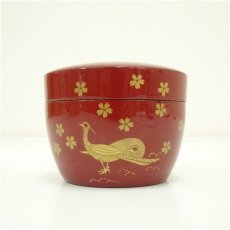 画像3: 田中宗凌造　桜に雉子朱薬器棗（共箱） (3)