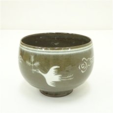 画像2: 高田焼　十一代　上野才助造　象嵌茶碗（共箱） (2)