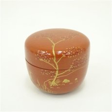 画像2: 田中宗凌造　橘に水鳥刷毛目白粉解棗（共箱） (2)